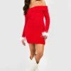 Robe Pull De Noël à Plumes -Pas Cher Vêtue Diva Magasin gzz26522 red xl