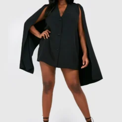 Grande Taille - Robe Blazer Cape -Pas Cher Vêtue Diva Magasin gzz27330 black xl 2 scaled