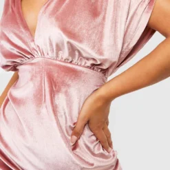 Robe Mi-longue Décolletée En Velours 9 Robe Mi-longue Décolletée En Velours -Pas Cher Vêtue Diva Magasin gzz27553 bright20pink xl 3