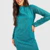 Robe Courte Pailletée -Pas Cher Vêtue Diva Magasin gzz28650 emerald xl
