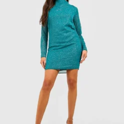 Robe Courte Pailletée -Pas Cher Vêtue Diva Magasin gzz28650 emerald xl 2