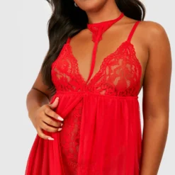 Grande Taille - Robe à Volants -Pas Cher Vêtue Diva Magasin gzz29554 red xl 2 scaled