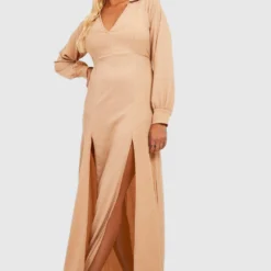 Robe Chemise De Plage Fendue Texturée 8 Robe Chemise De Plage Fendue Texturée -Pas Cher Vêtue Diva Magasin gzz29866 sand xl 2 scaled