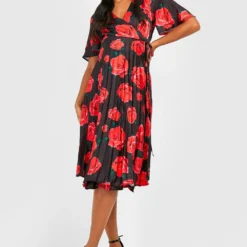 Maternité - Robe De Grossesse Mi-longue Fleurie