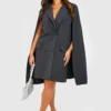 Grande Taille - Robe Blazer Cape -Pas Cher Vêtue Diva Magasin gzz31210 grey xl