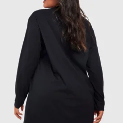 Grande Taille - Robe T-shirt à Slogan Chicago -Pas Cher Vêtue Diva Magasin gzz31378 black xl 1 scaled