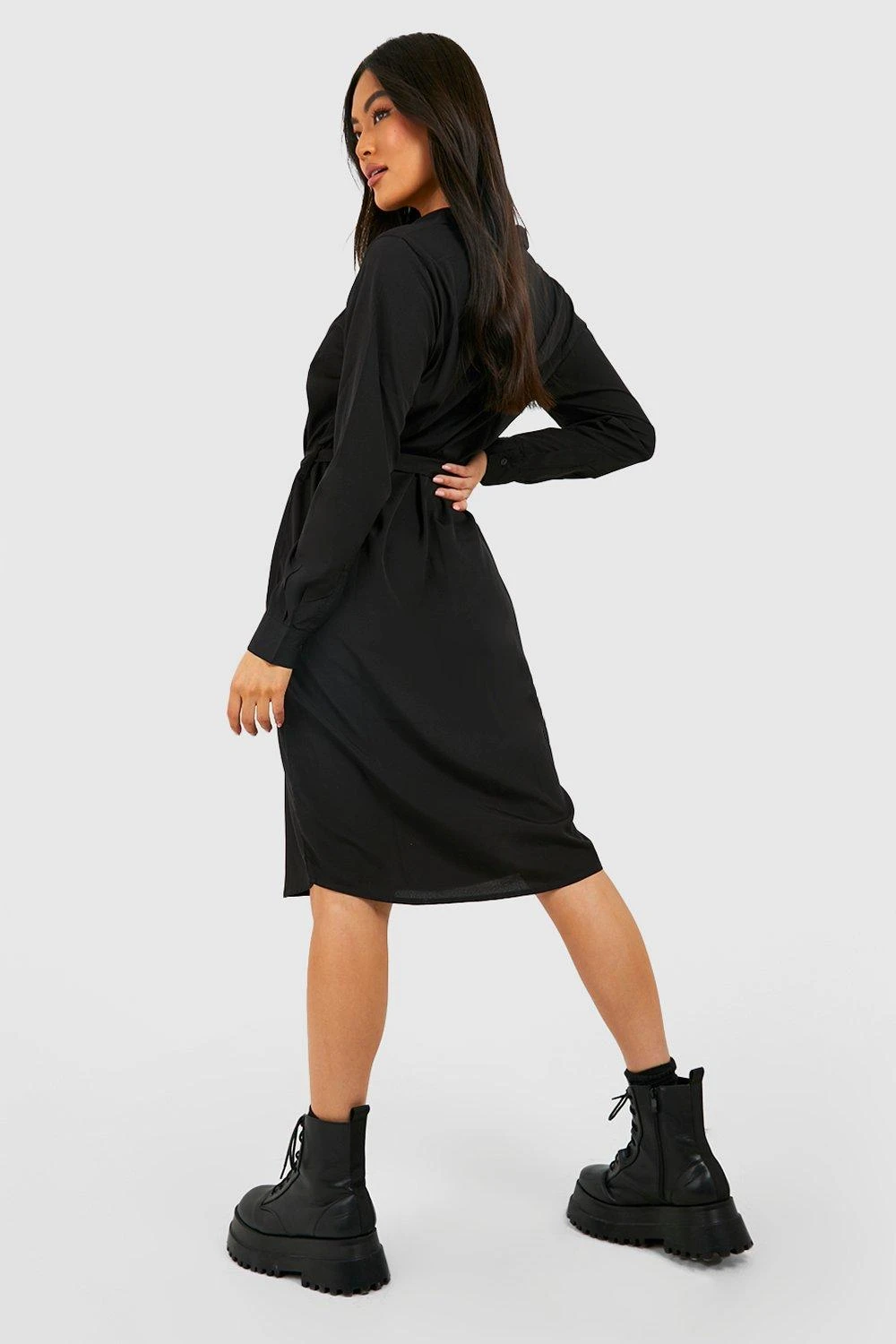 BOOHOO Robe Chemise à Ceinture 4 BOOHOO Robe Chemise à Ceinture – Image 2