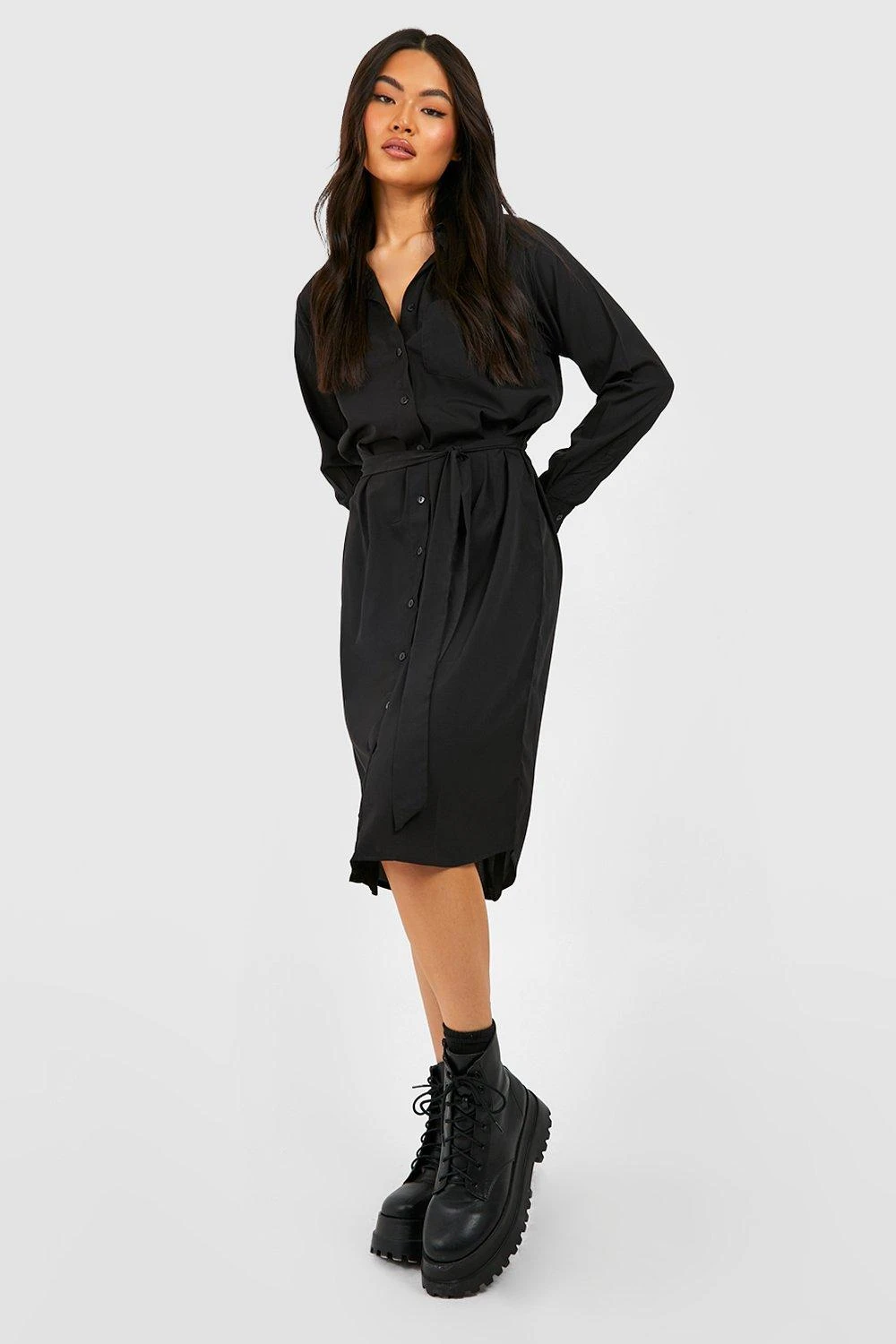 BOOHOO Robe Chemise à Ceinture 5 BOOHOO Robe Chemise à Ceinture – Image 3