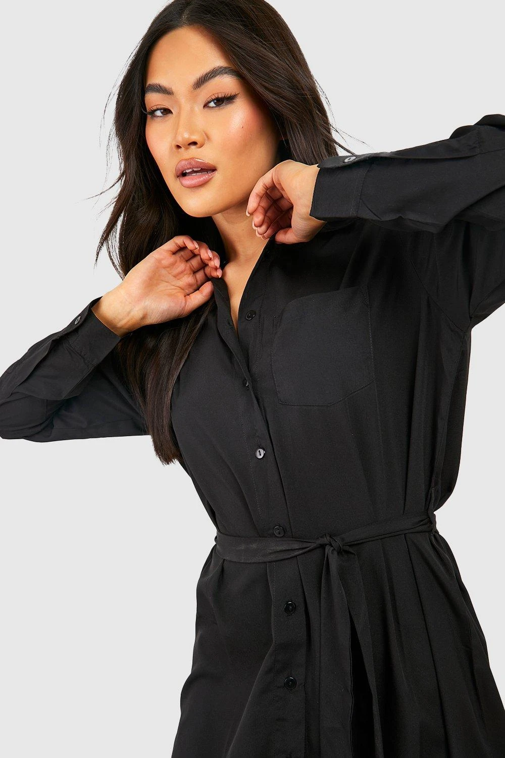 BOOHOO Robe Chemise à Ceinture 6 BOOHOO Robe Chemise à Ceinture – Image 4