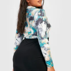 Grande Taille - Robe Moulante Tie Dye 9 Grande Taille - Robe Moulante Tie Dye -Pas Cher Vêtue Diva Magasin gzz31601 black xl 1