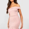 Robe Courte à Volants Et épaules Dénudées -Pas Cher Vêtue Diva Magasin gzz32045 blush xl