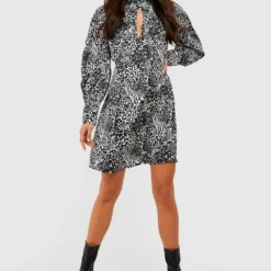 Robe à Imprimé Léopard -Pas Cher Vêtue Diva Magasin gzz32100 multi xl 2