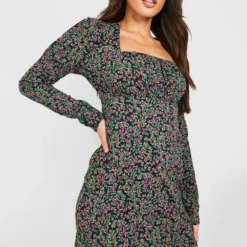 Tall - Robe Moulante Texturée Fleurie