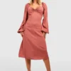 Robe Métallisée En Plumetis à Manches Bouffantes -Pas Cher Vêtue Diva Magasin gzz32740 rose xl scaled