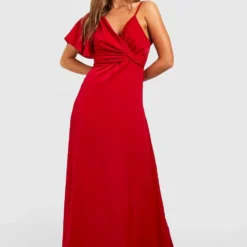 Robe Asymétrique Torsadée -Pas Cher Vêtue Diva Magasin gzz32748 rose xl 2