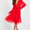 Robe Mi-longue Basique 2 Robe Mi-longue Basique -Pas Cher Vêtue Diva Magasin gzz32870 red xl