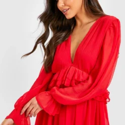 Robe Mi-longue Basique -Pas Cher Vêtue Diva Magasin gzz32870 red xl 3