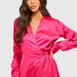 Robe Portefeuille Mi-longue -Pas Cher Vêtue Diva Magasin gzz32897 hot20pink xl 3