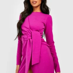 Robe Portefeuille Courte Nouée