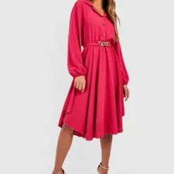 Robe Chemise à Chaîne -Pas Cher Vêtue Diva Magasin gzz33104 hot20pink xl 2