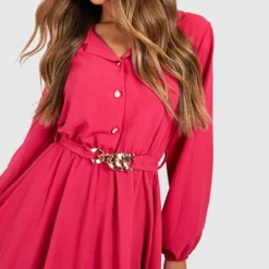 Robe Chemise à Chaîne -Pas Cher Vêtue Diva Magasin gzz33104 hot20pink xl 3