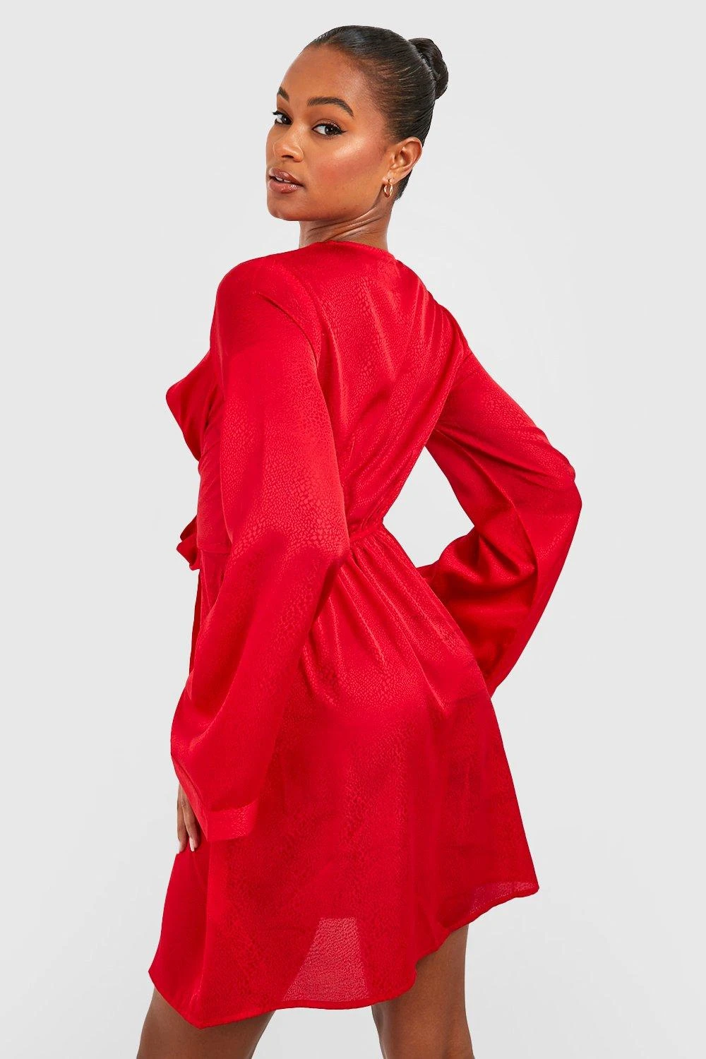 Tall - Robe Patineuse Satinée à Imprimé Léopard 4 Tall - Robe Patineuse Satinée à Imprimé Léopard – Image 2