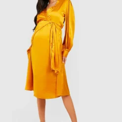 Maternité - Robe De Grossesse Patineuse Satinée