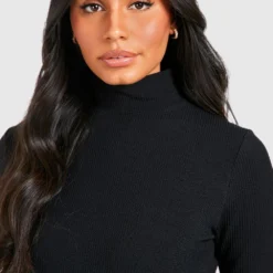 Maternité - Robe De Grossesse Texturée à Col Cheminée -Pas Cher Vêtue Diva Magasin gzz34228 black xl 3