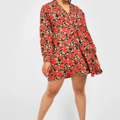 Grande Taille - Robe Patineuse -Pas Cher Vêtue Diva Magasin gzz34582 red xl 2