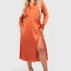 Grande Taille - Robe Mi-longue Satinée