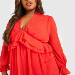 Grande Taille - Robe Patineuse Imprimée -Pas Cher Vêtue Diva Magasin gzz34700 red xl 3 scaled