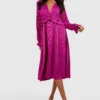 BOOHOO Robe Mi-longue Métallisée Plissée 1 BOOHOO Robe Mi-longue Métallisée Plissée -Pas Cher Vêtue Diva Magasin gzz34884 hot20pink xl
