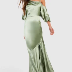 Robe De Demoiselle D'honneur Longue Satinée