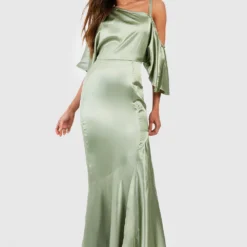 Robe De Demoiselle D'honneur Longue Satinée -Pas Cher Vêtue Diva Magasin gzz35356 sage xl 2