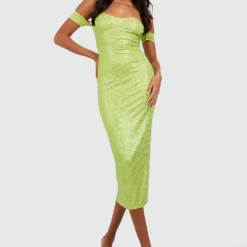 Robe Pailletée à épaules Dénudées