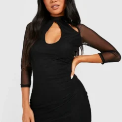 Petite - Robe Moulante En Mesh