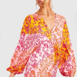 Tall - Robe Chemise Nouée à Imprimé Animal -Pas Cher Vêtue Diva Magasin gzz37488 multi xl 3