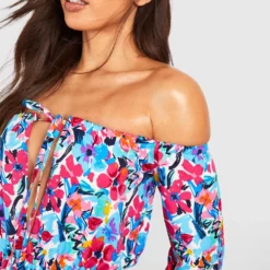 Tall - Robe Patineuse Fleurie -Pas Cher Vêtue Diva Magasin gzz37497 blue xl 3