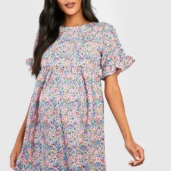Maternité - Robe De Grossesse Babydoll Fleurie 8 Maternité - Robe De Grossesse Babydoll Fleurie -Pas Cher Vêtue Diva Magasin gzz37755 multi xl 2