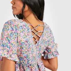 Maternité - Robe De Grossesse Babydoll Fleurie 9 Maternité - Robe De Grossesse Babydoll Fleurie -Pas Cher Vêtue Diva Magasin gzz37755 multi xl 3