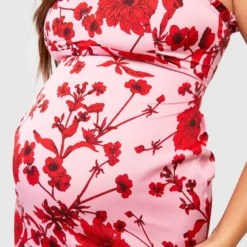 BOOHOO Maternité - Robe De Grossesse Mi-longue à Volants 9 BOOHOO Maternité - Robe De Grossesse Mi-longue à Volants -Pas Cher Vêtue Diva Magasin gzz37806 pink xl 3 scaled