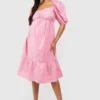 Maternité - Robe De Grossesse Mi-longue Brodée -Pas Cher Vêtue Diva Magasin gzz37809 pink xl