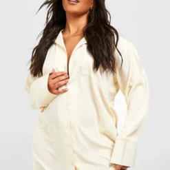 Grande Taille - Ensemble Robe Chemise Et Foulard