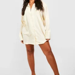 Grande Taille - Ensemble Robe Chemise Et Foulard -Pas Cher Vêtue Diva Magasin gzz37968 stone xl 2