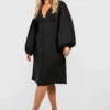 Grande Taille - Robe Mi-longue En Coton à Manches Tombantes 2 Grande Taille - Robe Mi-longue En Coton à Manches Tombantes -Pas Cher Vêtue Diva Magasin gzz37989 black xl