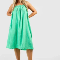 Grande Taille - Robe Mi-longue Texturée -Pas Cher Vêtue Diva Magasin gzz38004 pale20green xl 2