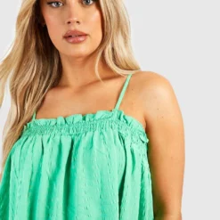 Grande Taille - Robe Mi-longue Texturée -Pas Cher Vêtue Diva Magasin gzz38004 pale20green xl 3