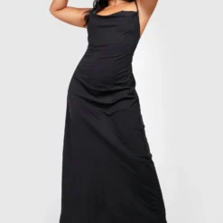Grande Taille - Ensemble Avec Robe Longue Et Foulard -Pas Cher Vêtue Diva Magasin gzz38123 black xl 3 scaled