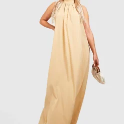 Grande Taille - Robe Patineuse à Col Montant -Pas Cher Vêtue Diva Magasin gzz38128 stone xl 2