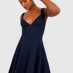Tall - Robe Corset Courte -Pas Cher Vêtue Diva Magasin gzz38342 navy xl 2